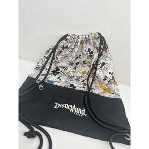 DisneyLand Resort Parks Comic Strip Mickey Mouse Drawstring Cinch Bag Sack Pack